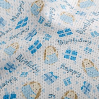 Happy Birthday Hedgehog Athletic Mesh Flat Back