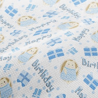 Happy Birthday Hedgehog Performance Linen