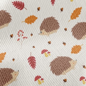 Hedgehog Foraging In Autumn Standard Corduroy