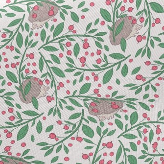 Hedgehog Eating Berries Twill