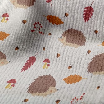 Hedgehog Foraging In Autumn Terry