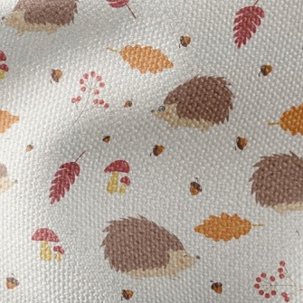 Hedgehog Foraging In Autumn Waterproof Canvas