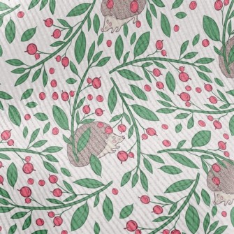 Hedgehog Eating Berries Standard Corduroy