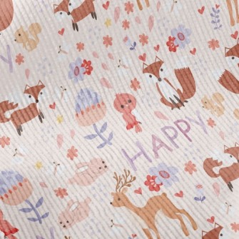 Happy Forest Animals Standard Corduroy