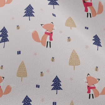 Red Scarf Fox Chiffon