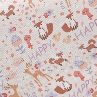 Happy Forest Animals Twill