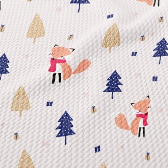 Red Scarf Fox Birdseye Piqué