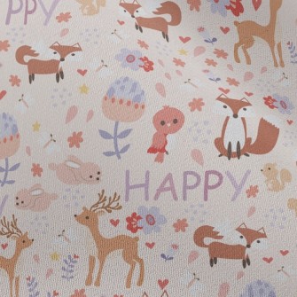 Happy Forest Animals Chiffon
