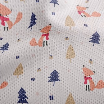 Red Scarf Fox Athletic Mesh Flat Back