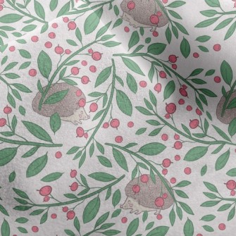 Hedgehog Eating Berries Micro Fleece