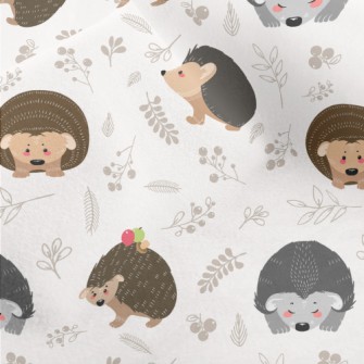 Hedgehog Looking For Food Micro Fleece