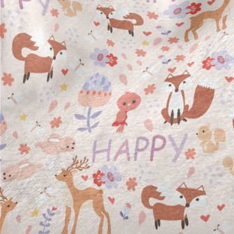 Happy Forest Animals Minky