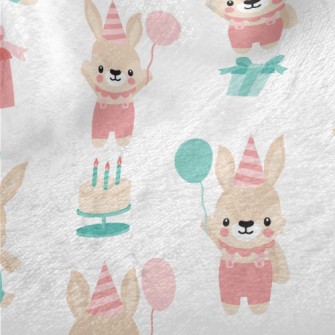 Balloon Bunny Celebrates Birth Minky