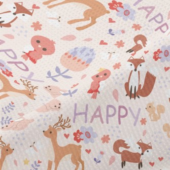 Happy Forest Animals Piqué