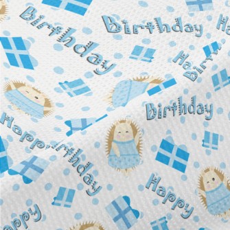 Happy Birthday Hedgehog Piqué