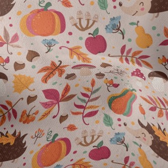 Hedgehog Who Loves Fruits And  Lightweight Performance Linen