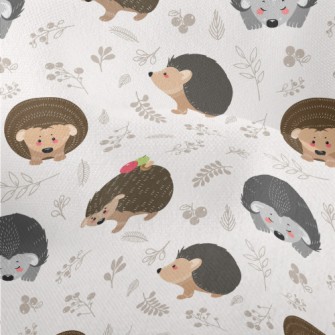 Hedgehog Looking For Food Lightweight Performance Linen