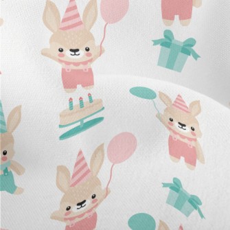 Balloon Bunny Celebrates Birth Lightweight Performance Linen