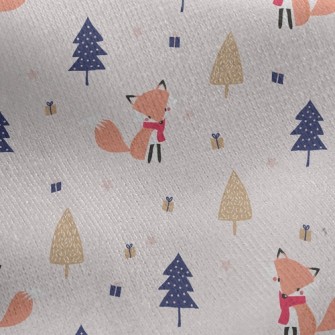 Red Scarf Fox Jersey Backed Fleece