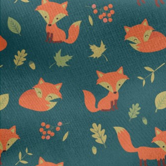 Naughty Smiling Fox Jersey Backed Fleece