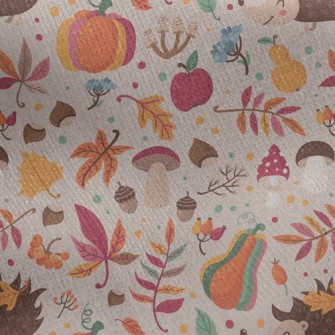 Hedgehog Who Loves Fruits And  Jersey Backed Fleece