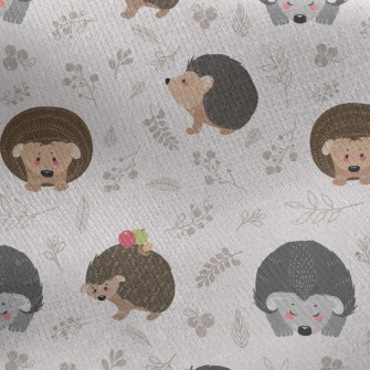 Hedgehog Looking For Food Jersey Backed Fleece