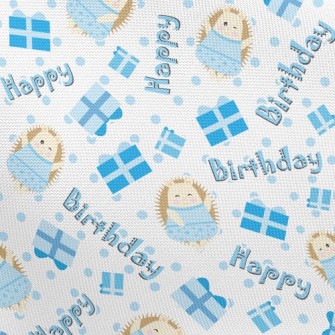 Happy Birthday Hedgehog Pongee