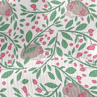 Hedgehog Eating Berries Stretch Jersey