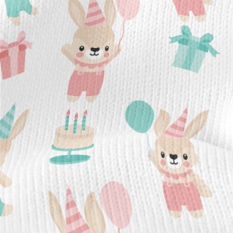 Balloon Bunny Celebrates Birth Stretch Jersey