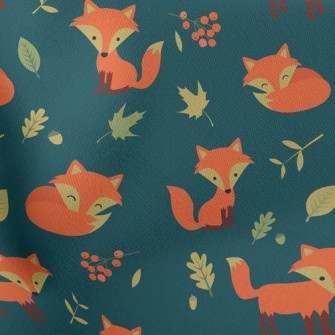 Naughty Smiling Fox Lightweight Cotton Poplin