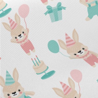 Balloon Bunny Celebrates Birth Midweight Cotton Poplin