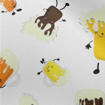 Retro Cartoon Beer Chiffon