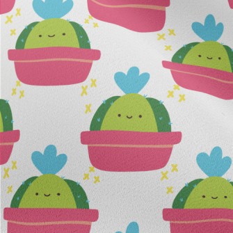 Cute Smiling Cactus Chiffon