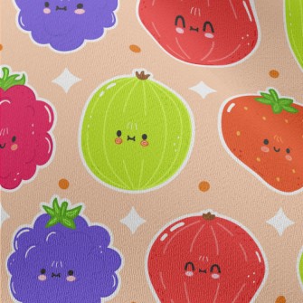 Fun And Cute Fruits Chiffon