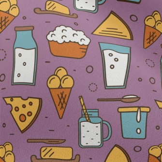 Cartoon Dairy Products Chiffon