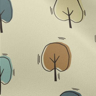 Hand Drawn Colorful Tree Chiffon