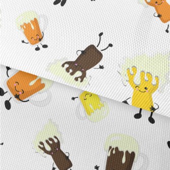 Retro Cartoon Beer Waterproof Oxford