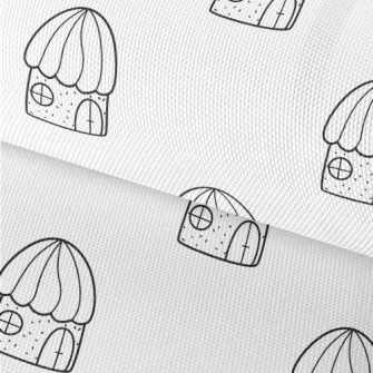Hand Drawn Fairy Tale Houses Waterproof Oxford