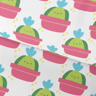 Cute Smiling Cactus Waterproof Oxford