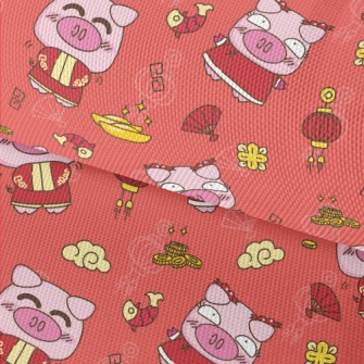 Happy New Year Piggy Waterproof Oxford