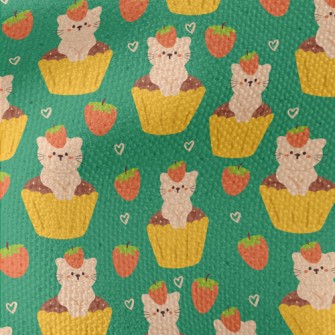 Cat Cup Cake Waterproof Canvas