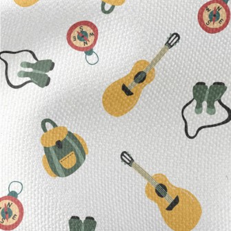 Hand Drawn Camping Equipment Waterproof Canvas