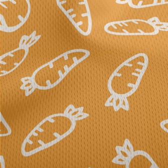 Cartoon Carrot Athletic Mesh Flat Back