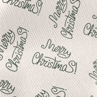 Handwritten Christmas Greeting Standard Corduroy