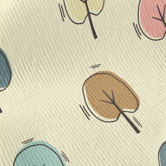Hand Drawn Colorful Tree Standard Corduroy