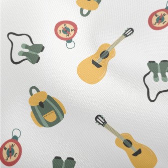 Hand Drawn Camping Equipment Dobby