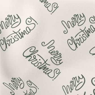Handwritten Christmas Greeting Stretch Ponte