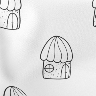 Hand Drawn Fairy Tale Houses Stretch Ponte