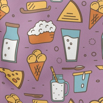 Cartoon Dairy Products Stretch Ponte
