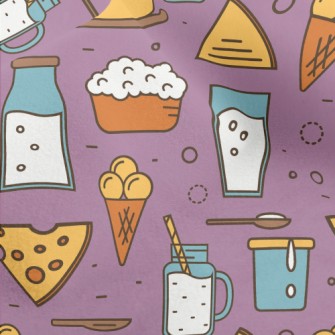 Cartoon Dairy Products Micro Fleece